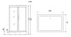 Душевая кабина Niagara Luxe NG-7711WBK 120x90 без крыши, серебро