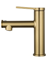 Смеситель для раковины Wonzon&Woghand WW-H1017-BG функция полоскания, брашированное золото