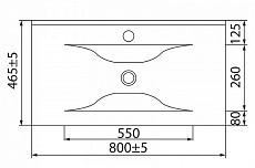 Раковина Iddis 0138000i28 80 см белый