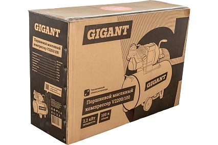 Поршневой масляный компрессор Gigant 2.2 кВт, 100 л V2200/100