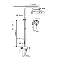 Душевая стойка WasserKRAFT A113.118.127.CH Thermo с термостатом, хром