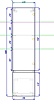 Шкаф пенал Art&Max Techno 40 см левый, монти мрамор
