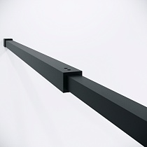 Душевая перегородка Niagara Nova NG-481-12FBLACK 120x200 рифленая/тонированная, профиль черный матовый