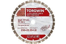 Диск алмазный отрезной сегмент по железобетону Best for reinforced concrete Industrial 230x22.2/13x1.8 мм TORGWIN T1206351