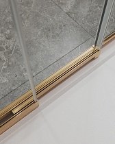 Душевой уголок Cezares MOLVENO-AHF-31-100/90-C-BORO-IV 100x90 прозрачный, брашированное золото