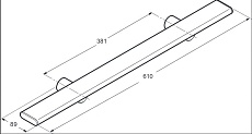 Полотенцедержатель Jacob Delafon Panolux 61 см E64003-SHP