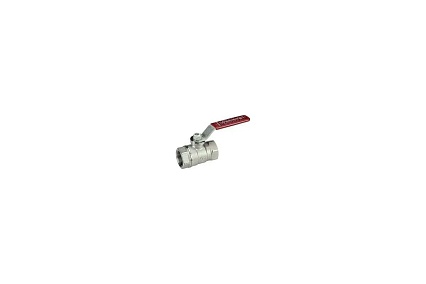 Шаровой кран Giacomini R250D 1/2, ВВ, ручка-рычаг красный, хромированный R250X003