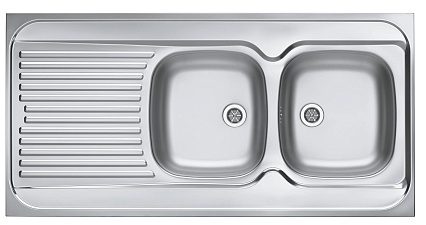 Кухонная мойка Alveus Classic 100 1009085 120 см правая, нержавеющая сталь