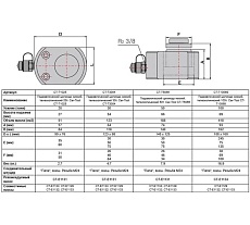 Гидравлический цилиндр Car-tool низкий, телескопический, 100 т CT-T10069