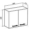 Шкаф навесной Руно Рондо 60x40 см белый