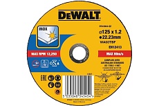 Круг отрезной Inox (125x22.2x1.2 мм) DeWalt DT43904-QZ
