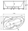 Акриловая ванна Aquatek Вега 170х105 см L VEG170-0000073 с фронтальной панелью