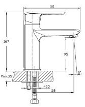 Cмеситель для раковины Orange Merci M13-021cr