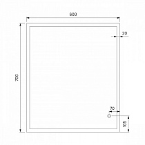 Зеркало Iddis Brick 60 см с подогревом