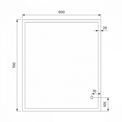 Зеркало Iddis Brick 60 см с подогревом