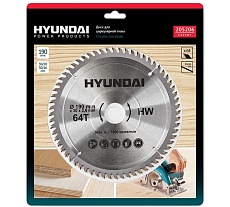 Диск по ламинату (190х30/20/16 мм, 64T) Hyundai 205206