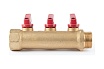Коллектор с шаровыми кранами PROFACTOR в/н 3/4" х 3 вых 1/2"нар PF MV 264.3