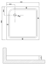 Поддон для душа Niagara Nova 100x100 квадратный