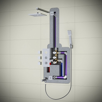 Душевой набор Timo Tetra-Thermo SX-0179/17SM термостат, золото матовое