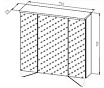 Зеркальный шкаф Бриклаер Кристалл 75 см белый 4627125415999