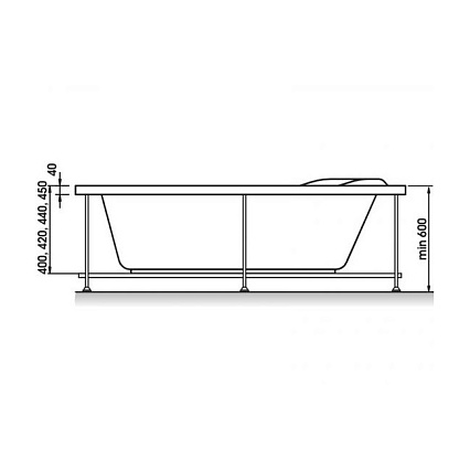 Акриловая ванна Relisan Ariadna 135x95 см R