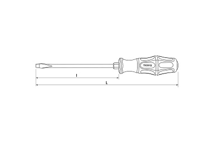 Шлицевая ударная отвертка Thorvik SDLG615 SL6х150 мм 52165