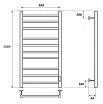 Полотенцесушитель электрический Point Аврора PN10850 П10 50x100 диммер справа, хром