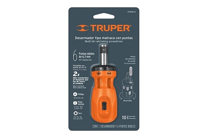 Миниотвертка с храповым механизмом плюс Truper DTROM-12B 10494