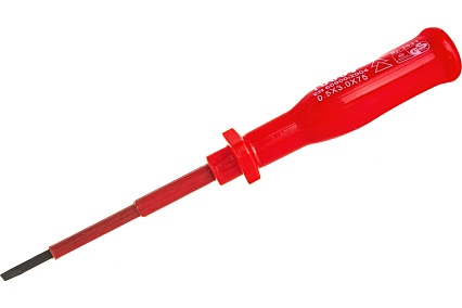 Шлицевая изолированная отвертка 3х75 FIT IT 55801