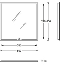 Зеркало Kerama Marazzi Mio 80x80 MIO.mi.80\WHT