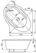 Акриловая ванна VagnerPlast Bahama 139x139 см