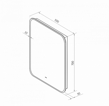 Зеркало Art&Max Siena 50x70 с подсветкой, AM-Sie-500-700-DS-F
