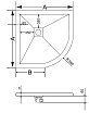 Поддон для душа RGW Stone Tray ST/R 90x90 белый, полукруг