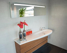 Мебель для ванной Laufen Alessi 120 см R, темное дерево