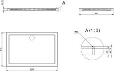 Поддон для душа Aquanet Gamma/Beta 120x80 прямоугольный