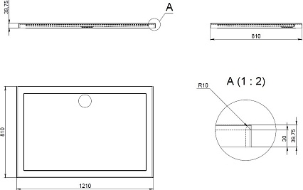 Поддон для душа Aquanet Gamma/Beta 120x80 прямоугольный