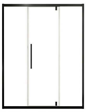 Душевая дверь Cerutti Kelly D140B 140x190 прозрачная, черный