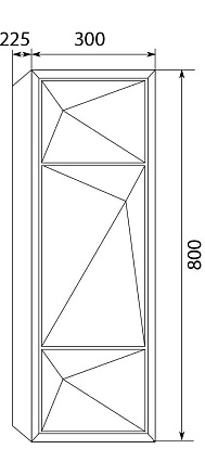 Шкаф пенал Marka One Romb 30 см White L, У73558