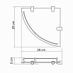 Полка WasserKRAFT K-544 угловая с бортиком