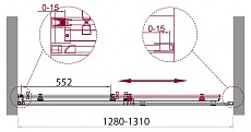 Душевая дверь BelBagno ACQUA-BF-1-130-C-Cr 130x195 прозрачная, хром