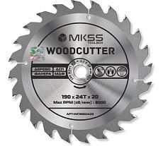 Диск пильный по дереву MKSS Toolbox Woodcutter WC1900 190x24Тх20 мм WC19002420