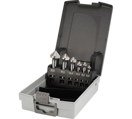 Набор зенковок H-Tools 90гр. 6.3-20.5мм 3z HSSE-Co5 6шт 745806EHT