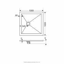 Поддон для душа RGW Stone Tray ST-W 100x100 белый