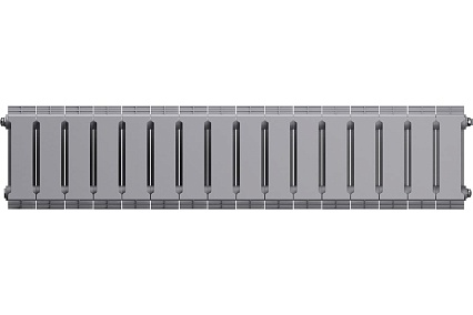 Биметаллический радиатор Royal Thermo PianoForte 200/Silver Satin 16 секций НС-1346025