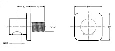 Шланговое подключение Jacob Delafon Modulo E8463-CP