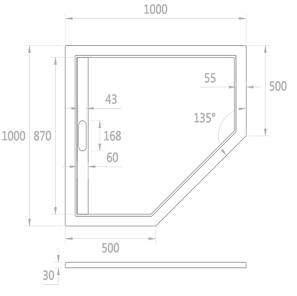 Поддон для душа WeltWasser TRP Stone-WT 100x100 белый