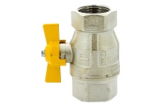 Шаровой кран для газа ITAP муфтовый, полнопроходный, бабочка, 1 ART 072 "Berlin"