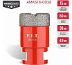 Коронка алмазная по керамограниту P.I.T. 38 мм, M14, сухое сверление, вакуумная пайка AMAS18-0038