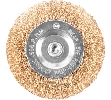 Кордщетка латунная плоская для дрели 75 мм MONOGRAM 106-977