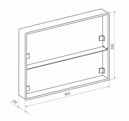 Зеркальный шкаф Континент Tokio LED 90x60 с подсветкой, МВК060